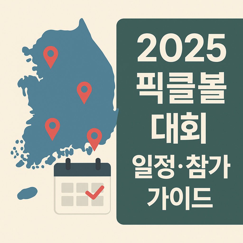 2025 전국 피클볼 대회 일정 안내 이미지